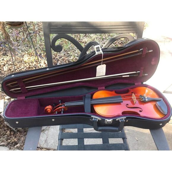 VIOLIN SUZUKI🎄🎁 #220/#202 GLASSER HORSEHAIR BOW with CARRY CASE LIKE NEW - Picture 5 of 12